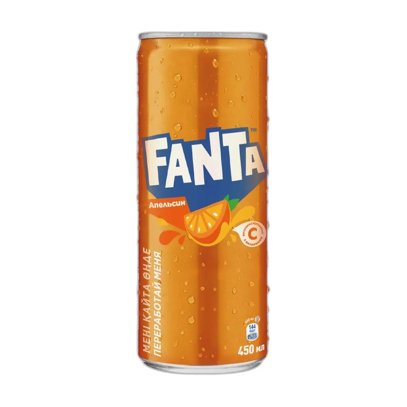 НАПИТОК ГАЗИРОВАННЫЙ FANTA АПЕЛЬСИН 0,45Л Ж/Б