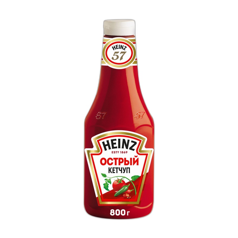 КЕТЧУП HEINZ ОСТРЫЙ 800Г ПЭТ