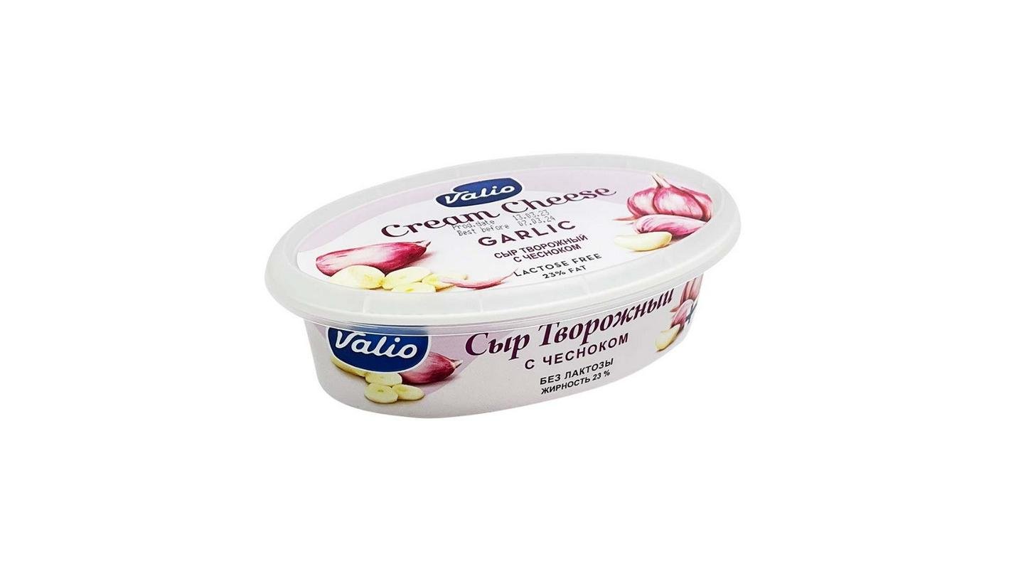 СЫР ТВОРОЖНЫЙ VALIO С ЧЕСНОКОМ 180Г