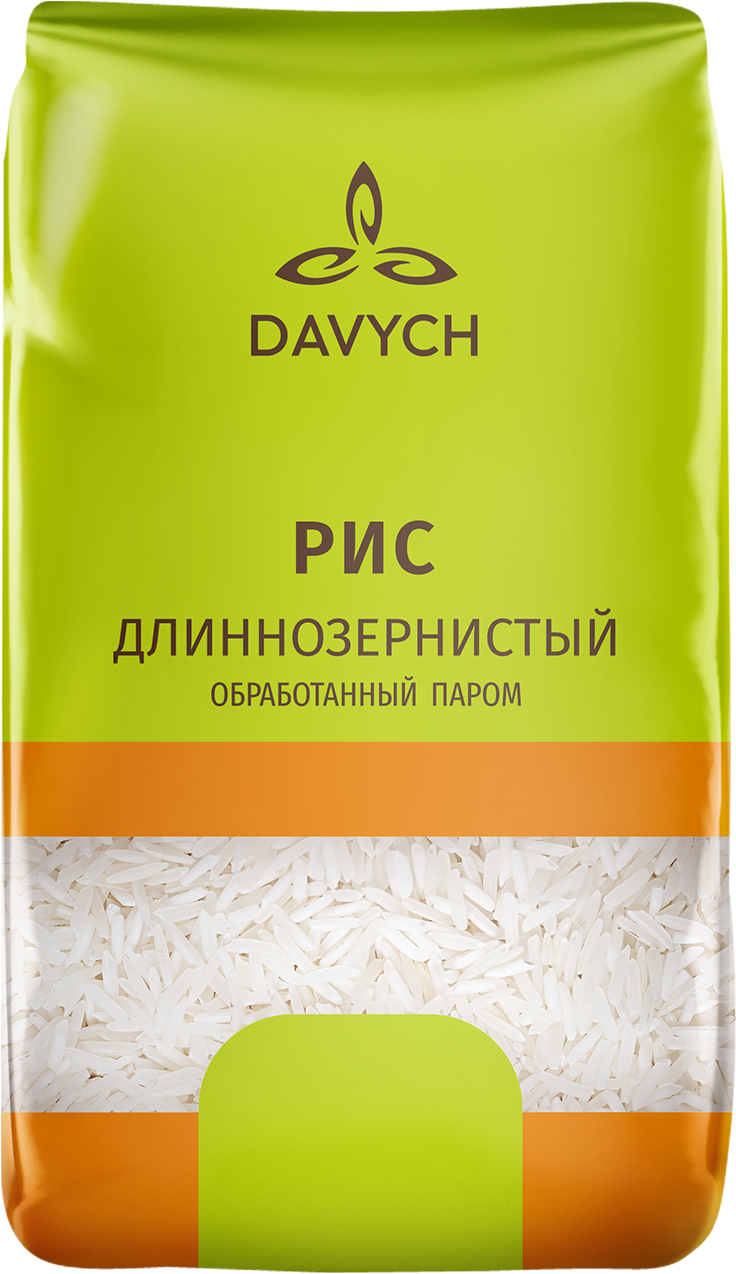 РИС DAVYCH ДЛИННОЗЕРНИСТЫЙ ОБРАБОТАННЫЙ ПАРОМ 5КГ