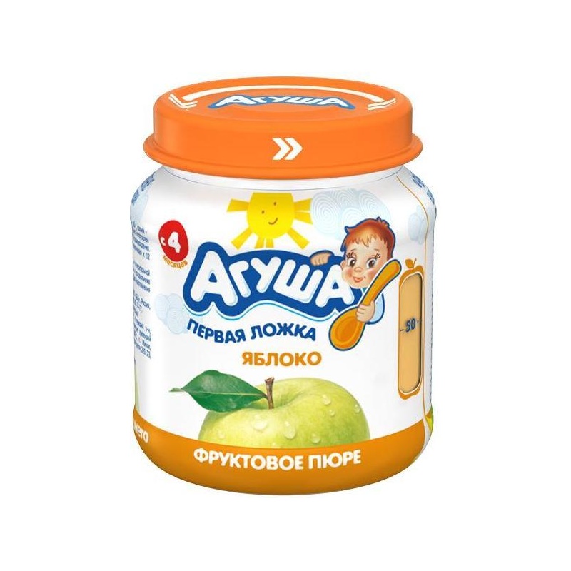 ПЮРЕ АГУША ЯБЛОКО 100Г СТ/Б