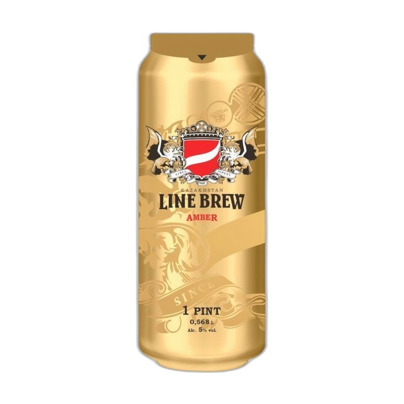 ПИВО LINE BREW AMBER 5% 0,568Л Ж/Б