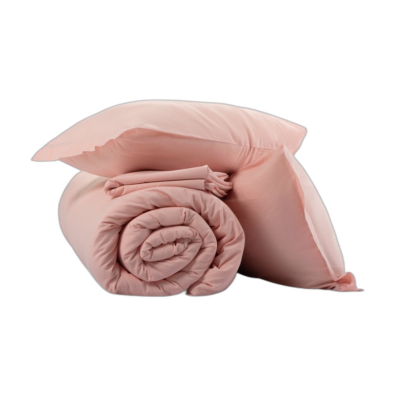 КОМПЛЕКТ ПОСТЕЛЬНОГО БЕЛЬЯ ZENCO 200*230СМ РОЗОВЫЙ FLOWERS 004-988