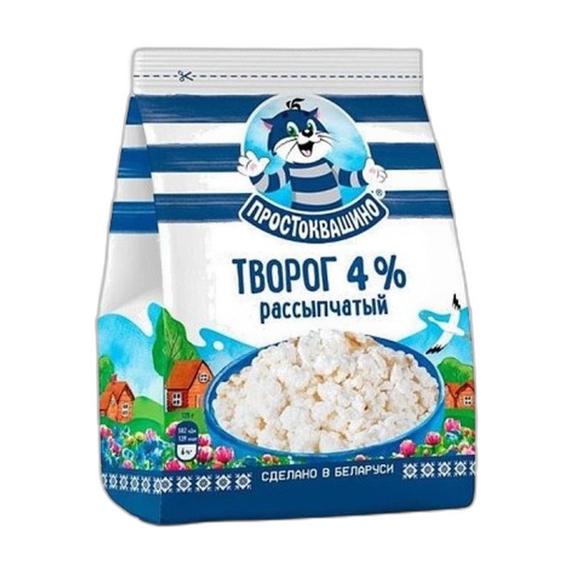 ТВОРОГ ПРОСТОКВАШИНО РАССЫПЧАТЫЙ 4% 290Г Д/П