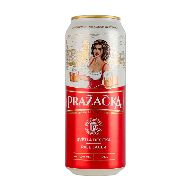 ПИВО PRAZACKA СВЕТЛОЕ 4,0% 0,5Ж/Б