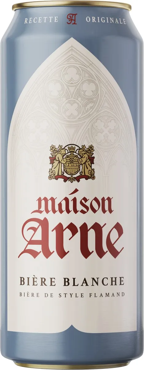 ПИВО MAISON ARNE BIERE BLANCHE НЕФИЛЬТРОВАННЫЙ 4,9% 0,43Л Ж/Б