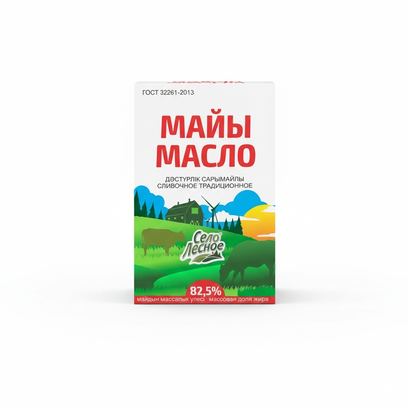 МАСЛО СЕЛО ЛЕСНОЕ СЛИВОЧНОЕ 82,5% 180Г