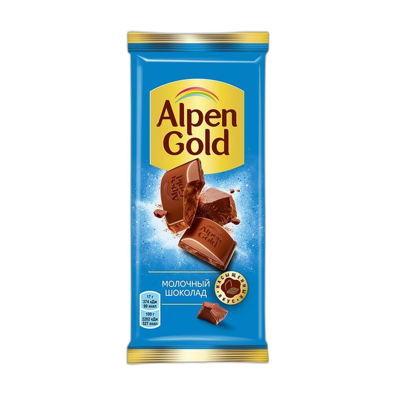ШОКОЛАД ALPEN GOLD МОЛОЧНЫЙ ШОКОЛАД 85Г