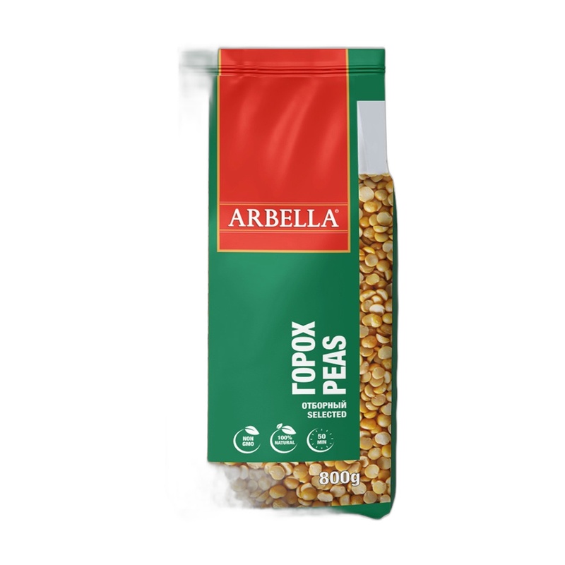 ГОРОХ ARBELLA ЖЕЛТЫЙ КОЛОТЫЙ 800Г