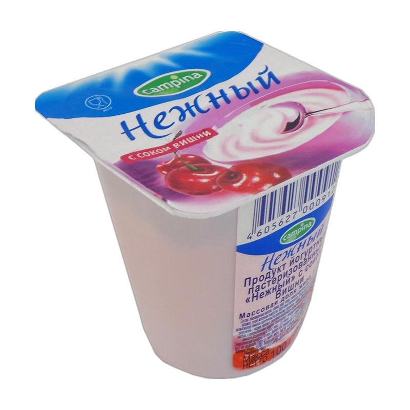 ЙОГУРТ CAMPINA НЕЖНЫЙ ВИШНЯ 1,2% 100Г