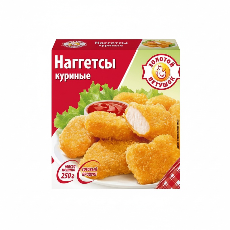 НАГГЕТСЫ ЗОЛОТОЙ ПЕТУШОК ХРУСТЯЩИЕ 250Г