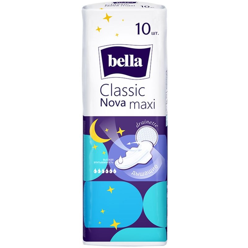 ПРОКЛАДКИ BELLA NOVA MAXI КЛАССИЧЕСКИЕ 10ШТ