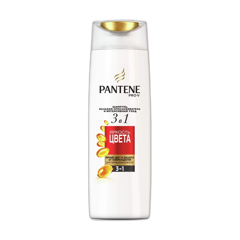 ШАМПУНЬ+БАЛЬЗАМ PANTENE 3В1 ИНТЕНСИВНЫЙ УХОД ЯРКОСТЬ ЦВЕТА 360МЛ