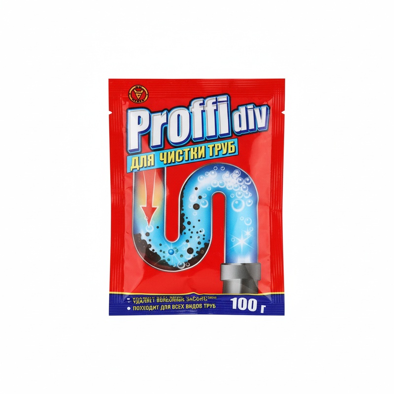 ГРАНУЛЫ ДЛЯ ЧИСТКИ КАНАЛИЗАЦИОННЫХ ТРУБ PROFFIDIV TURBO 100Г