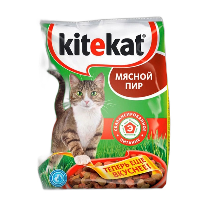 КОРМ ДЛЯ КОШЕК KITEKAT МЯСНОЙ ПИР 350Г