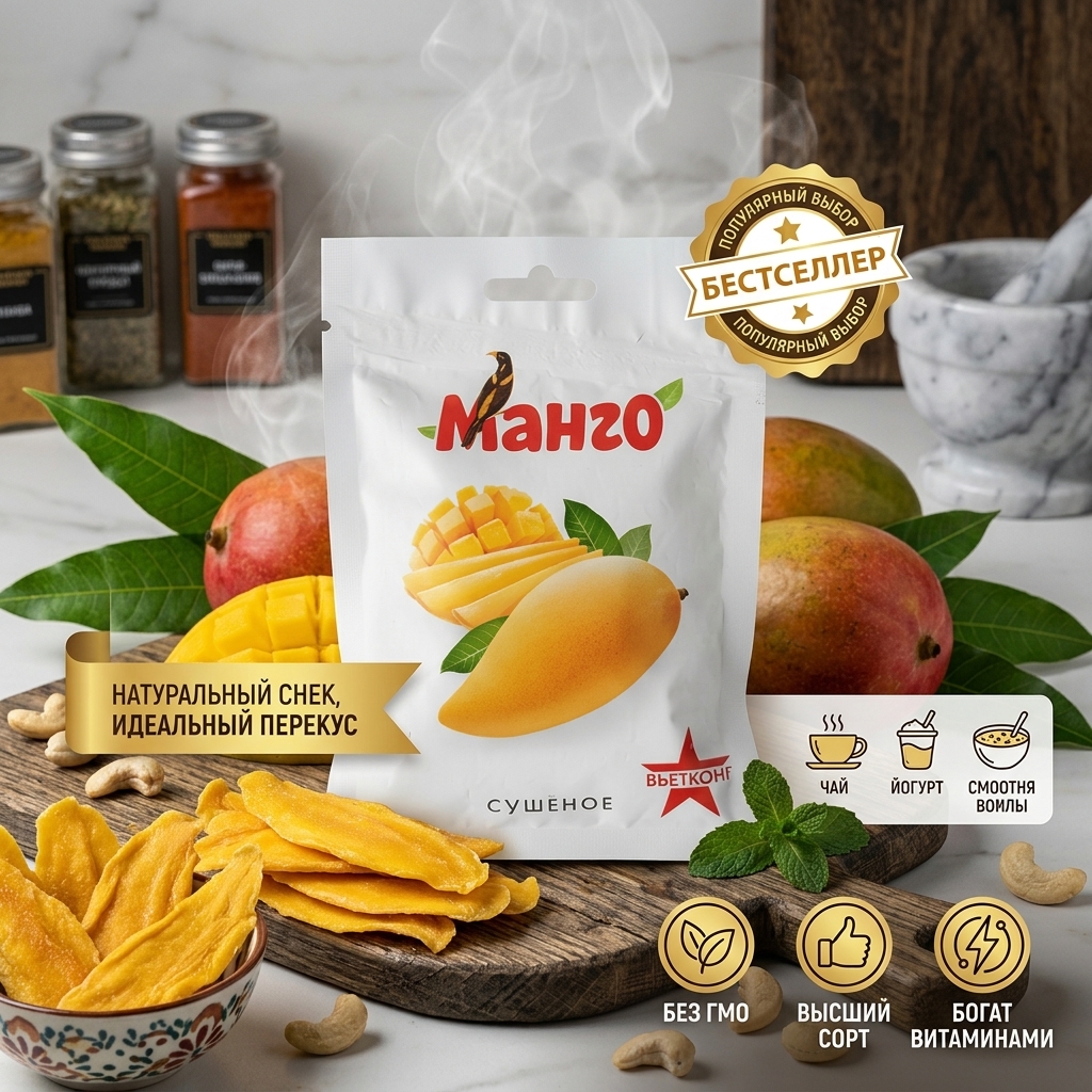 СУШЕНЫЙ МАНГО ВЬЕТНАМ 70Г АРТ.9643