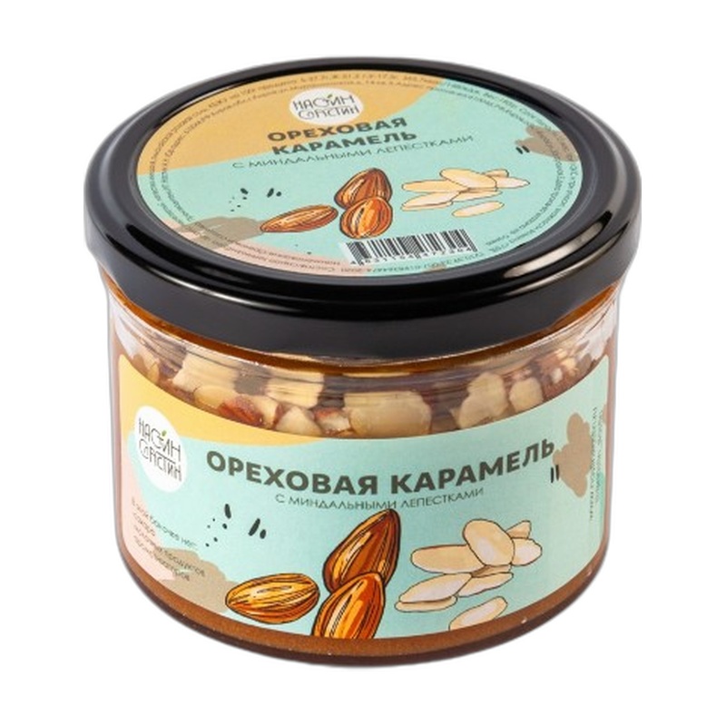 КАРАМЕЛЬ НАСТИН СЛАСТИН ОРЕХОВАЯ С МИНДАЛЕМ 230Г