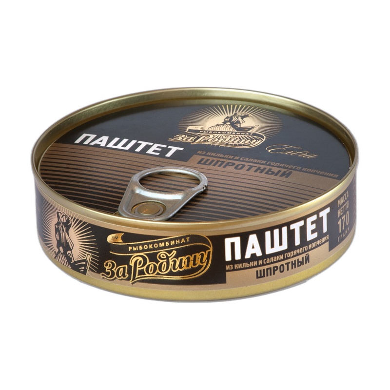 ПАШТЕТ ШПРОТНЫЙ ЗА РОДИНУ 170Г КЛЮЧ