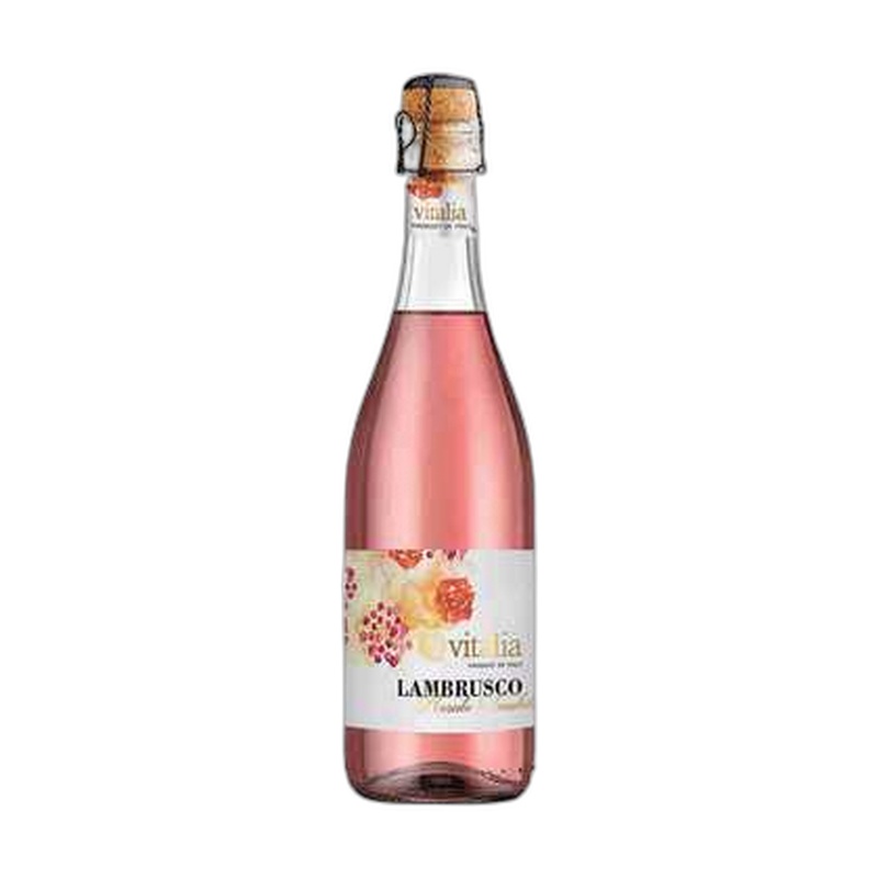 ВИНО ИГРИСТОЕ VITALIA LAMBRUSCO AMABILE РОЗОВОЕ СЛАДКОЕ 8% 0,75Л ИТАЛИЯ