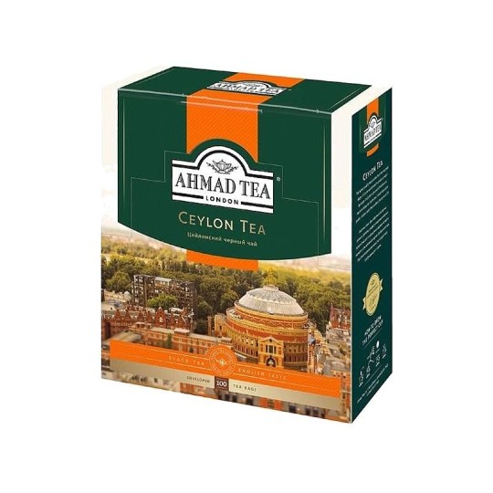 ЧАЙ ЧЕРНЫЙ AHMAD TEA ЦЕЙЛОНСКИЙ 100 ПАКЕТИКОВ