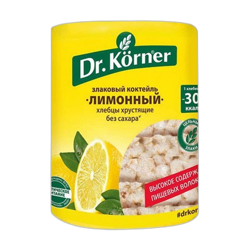 ХЛЕБЦЫ DR.KORNER ЗЛАКОВЫЙ КОКТЕЙЛЬ ЛИМОН 100Г