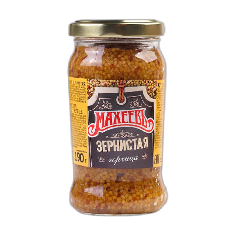 ГОРЧИЦА МАХЕЕВЪ ЗЕРНИСТАЯ 190Г СТ/Б