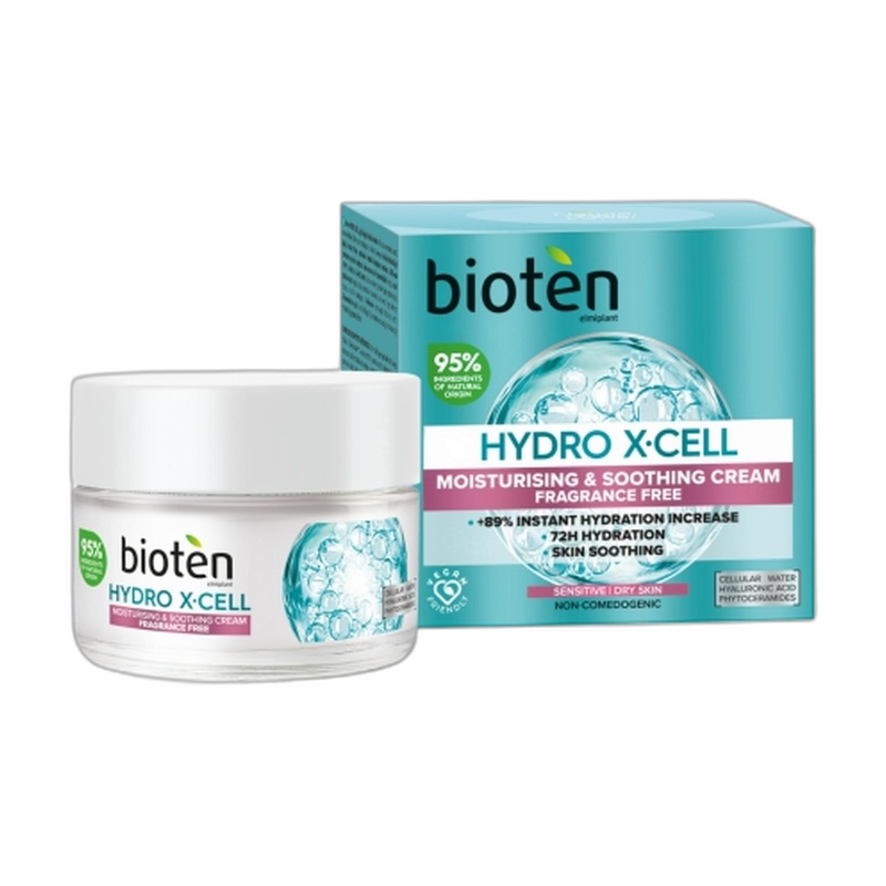 КРЕМ ДНЕВНОЙ BIOTEN HYDRO X-CELL ДЛЯ ЧУВСТВИТЕЛЬНОЙ КОЖИ 25+ 50МЛ