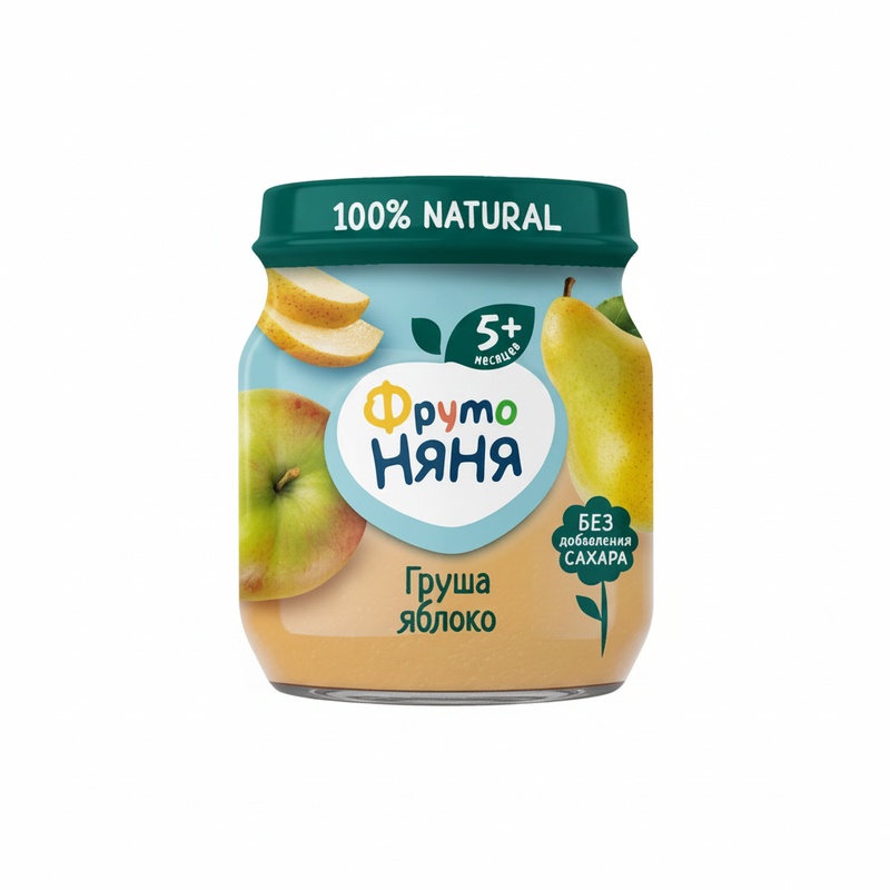 ПЮРЕ ФРУТО НЯНЯ ЯБЛОКО ГРУША 100Г СТ/Б
