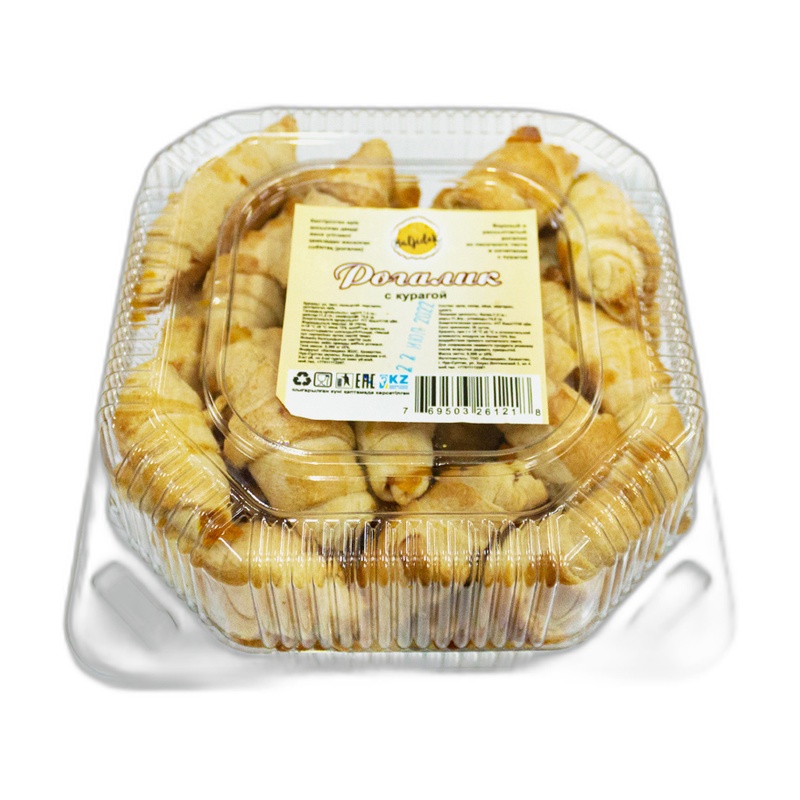 ПЕЧЕНЬЕ РОГАЛИК С КУРАГОЙ 500Г