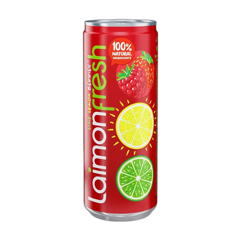 НАПИТОК ГАЗИРОВАННЫЙ LAIMON FRESH LIME LEMON BERRIES 0,33Л Ж/Б
