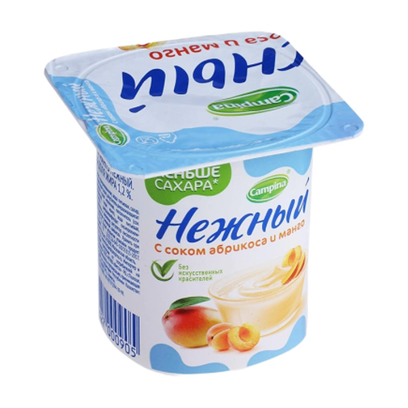 ЙОГУРТ CAMPINA НЕЖНЫЙ АБРИКОС МАНГО 1,2% 100Г