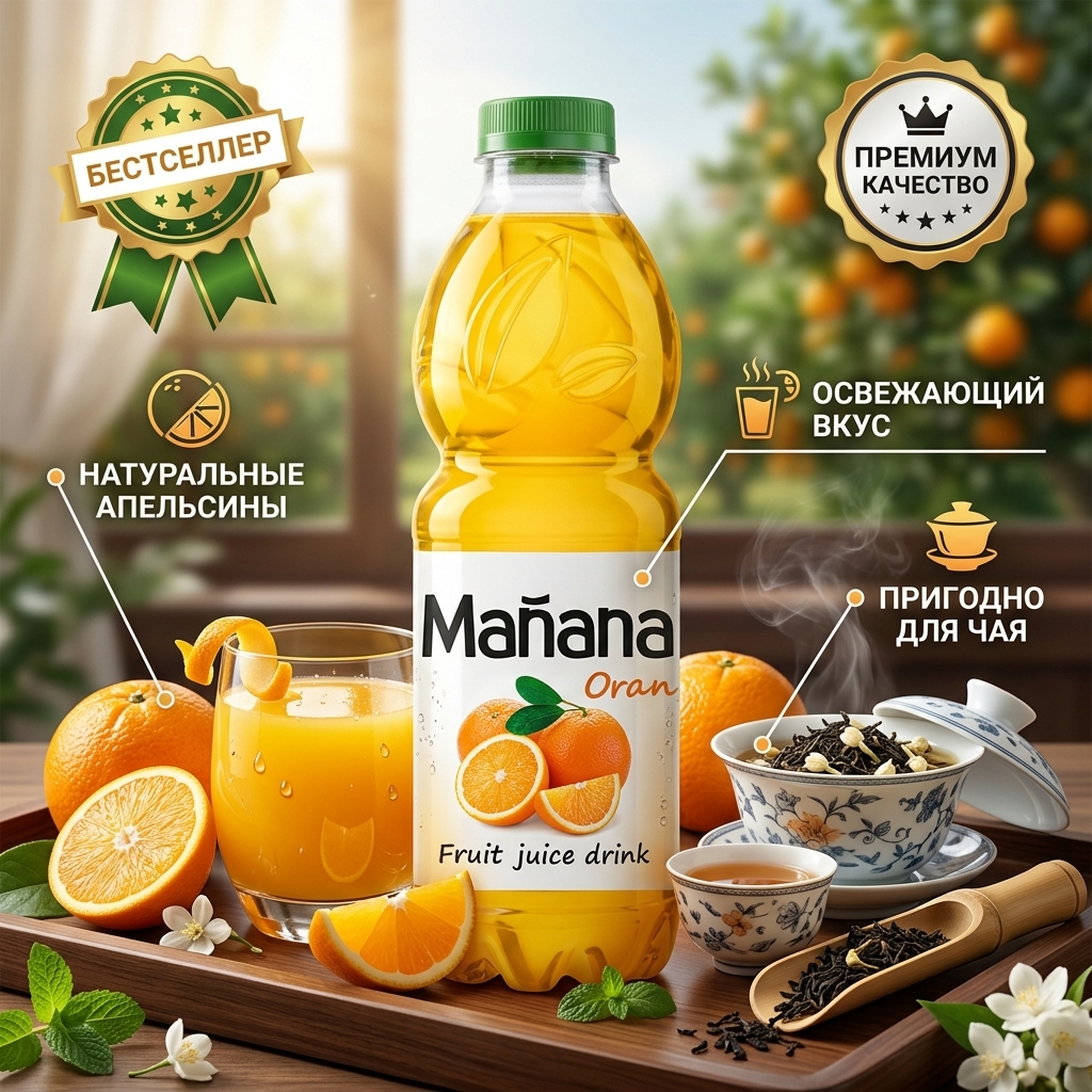 НАПИТОК ФРУКТОВЫЙ АПЕЛЬСИН 1Л ПЭТ