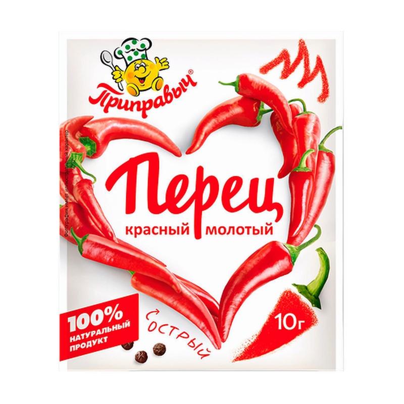 ПЕРЕЦ КРАСНЫЙ ПРИПРАВЫЧ МОЛОТЫЙ 10Г
