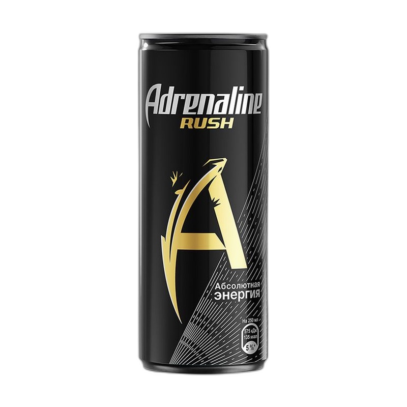 НАПИТОК ЭНЕРГЕТИЧЕСКИЙ ADRENALINE RUSH 0,25Л Ж/Б