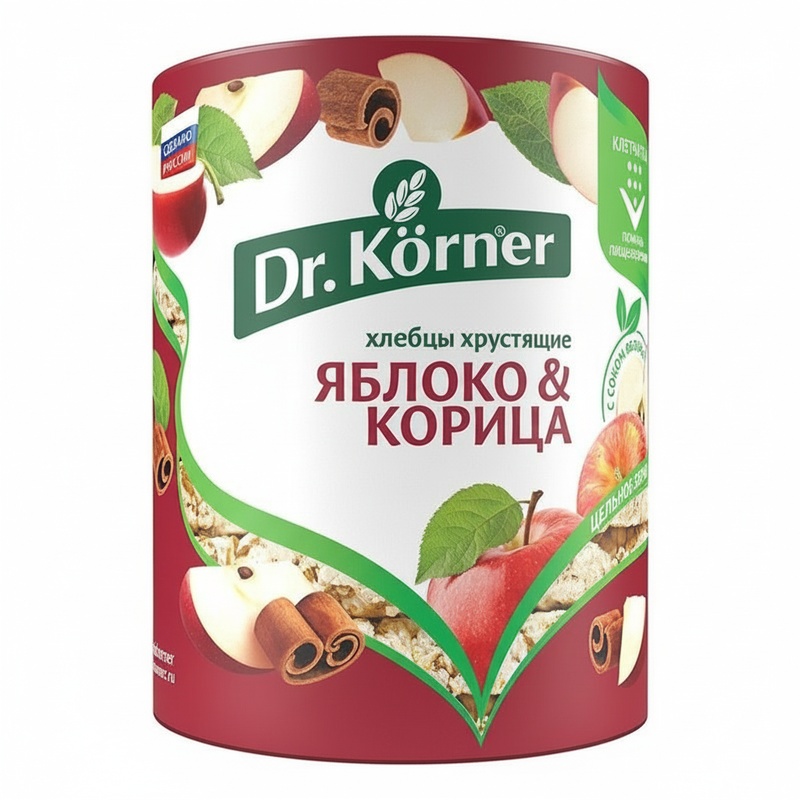 ХЛЕБЦЫ DR.KORNER ЗЛАКОВЫЙ КОКТЕЙЛЬ ЯБЛОКО КОРИЦА 90Г