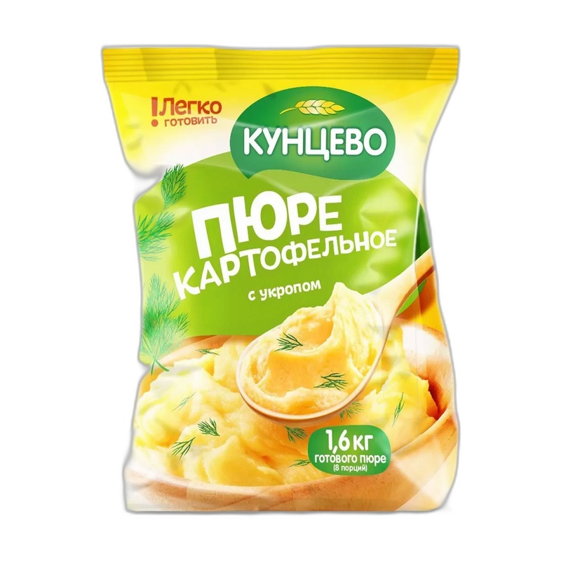 ПЮРЕ КАРТОФЕЛЬНОЕ КУНЦЕВО УКРОП 240Г ПАК