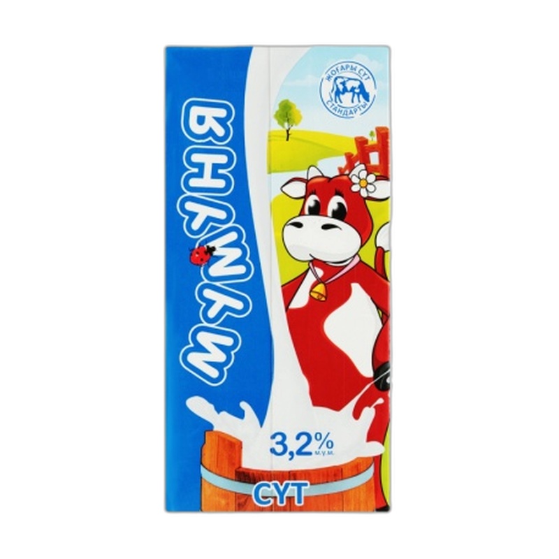 МОЛОКО МУМУНЯ 3,2% У/П 1,9Л Т/П