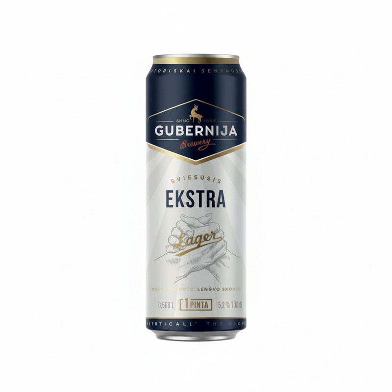 ПИВО GUBERNIJA EXTRA LAGER 5,2% 0,568Л Ж/Б
