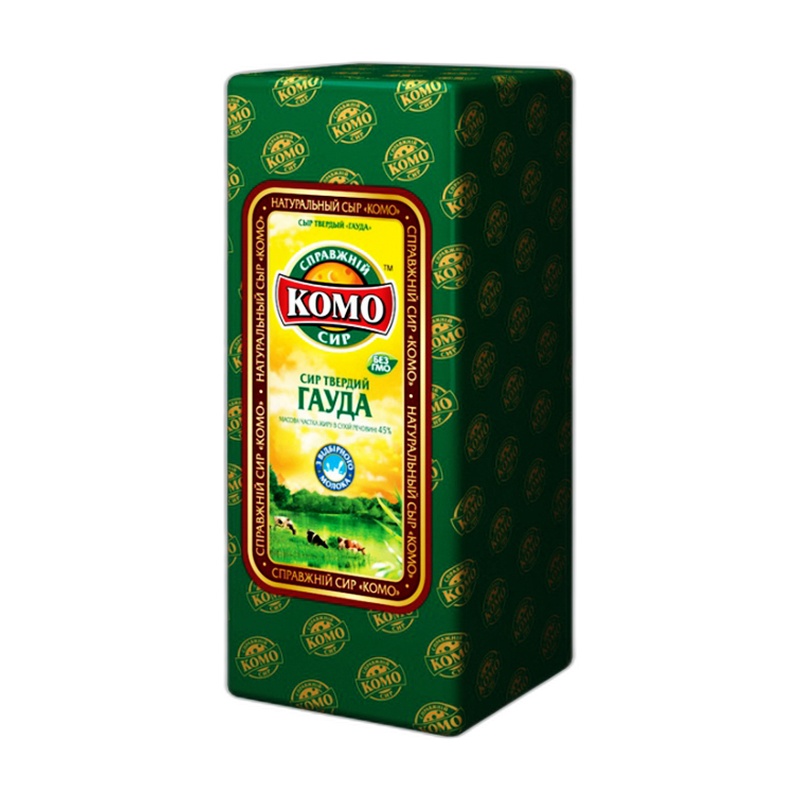 СЫР КОМО ГАУДА ТВЕРДЫЙ 45% БРУС ВЕС
