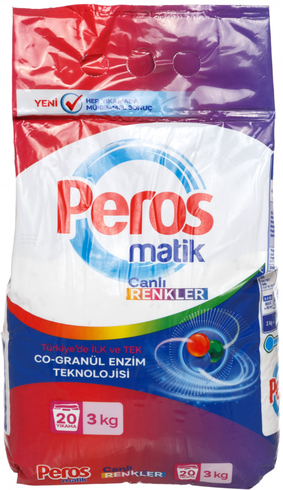 ПОРОШОК ДЛЯ СТИРКИ PEROS ДЛЯ ЦВЕТНОГО БЕЛЬЯ 3КГ