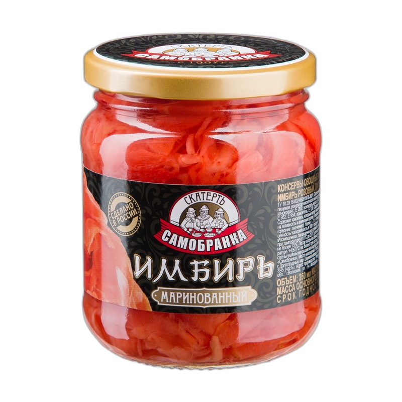 ИМБИРЬ СКАТЕРТЬ-САМОБРАНКА РОЗОВЫЙ МАРИНОВАННЫЙ 250МЛ