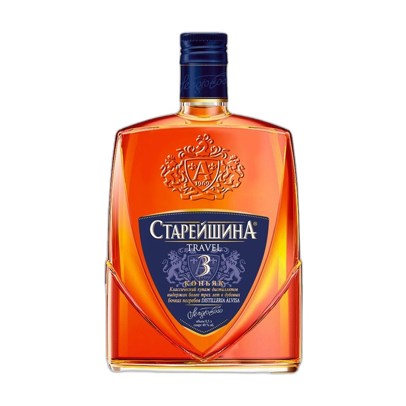 КОНЬЯК СТАРЕЙШИНА 3 YO 40% 0,5Л
