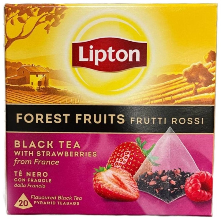 ЧАЙ ЧЕРНЫЙ LIPTON ЛЕСНЫЕ ЯГОДЫ 20 ПАКЕТИКОВ