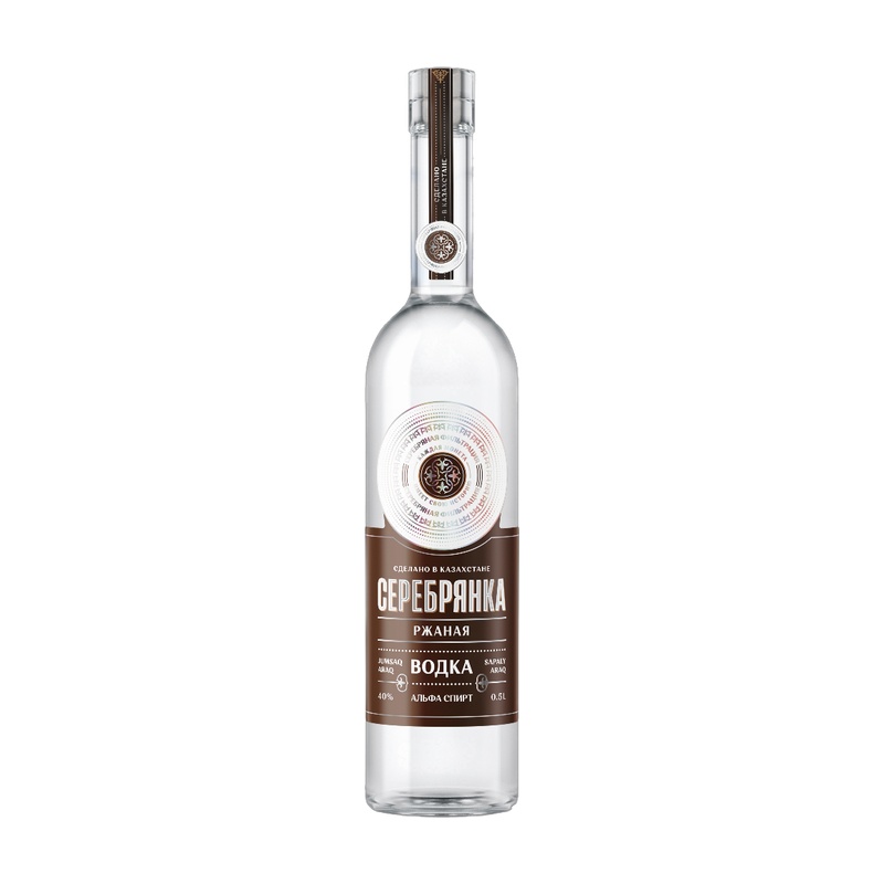ВОДКА СЕРЕБРЯНКА RYE 40% 0,5Л