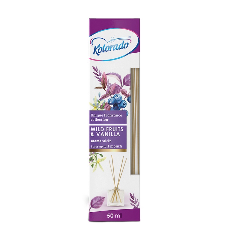 АРОМАДИФФУЗОР KOLORADO AROMA STICKS ДИКИЕ ФРУКТЫ И ВАНИЛЬ 50МЛ
