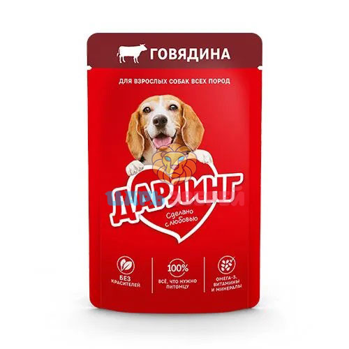 КОРМ ДЛЯ СОБАК ДАРЛИНГ ГОВЯДИНА ЯГНЕНОК В ПОДЛИВЕ 75Г