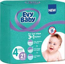 ПОДГУЗНИКИ EVY BABY MAXI '4 7-18КГ 21ШТ