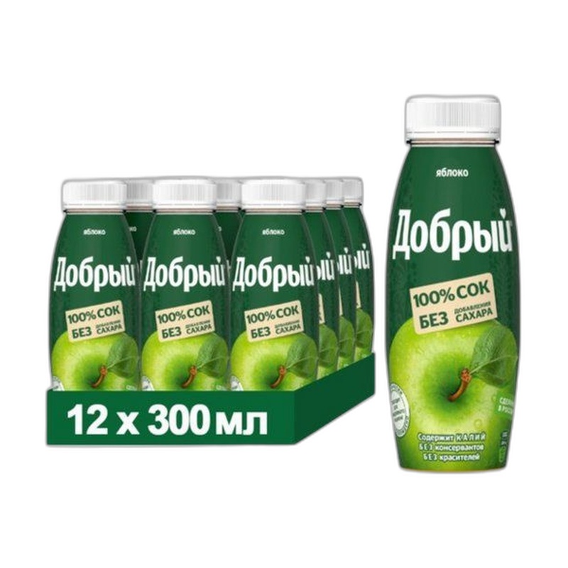 СОК ДОБРЫЙ ЯБЛОКО 300МЛ ПЭТ
