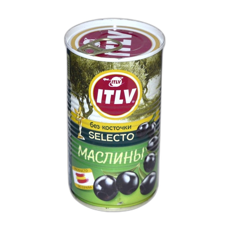 МАСЛИНЫ ITLV БЕЗ КОСТОЧКИ 370МЛ
