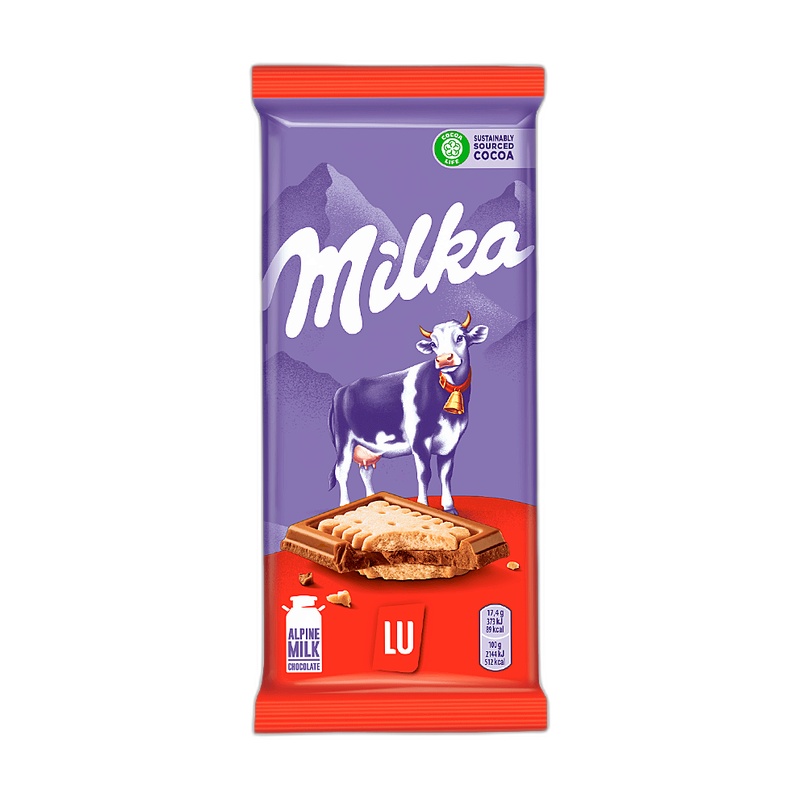 ШОКОЛАД MILKA ПЕЧЕНЬЕ ЛУ 87Г